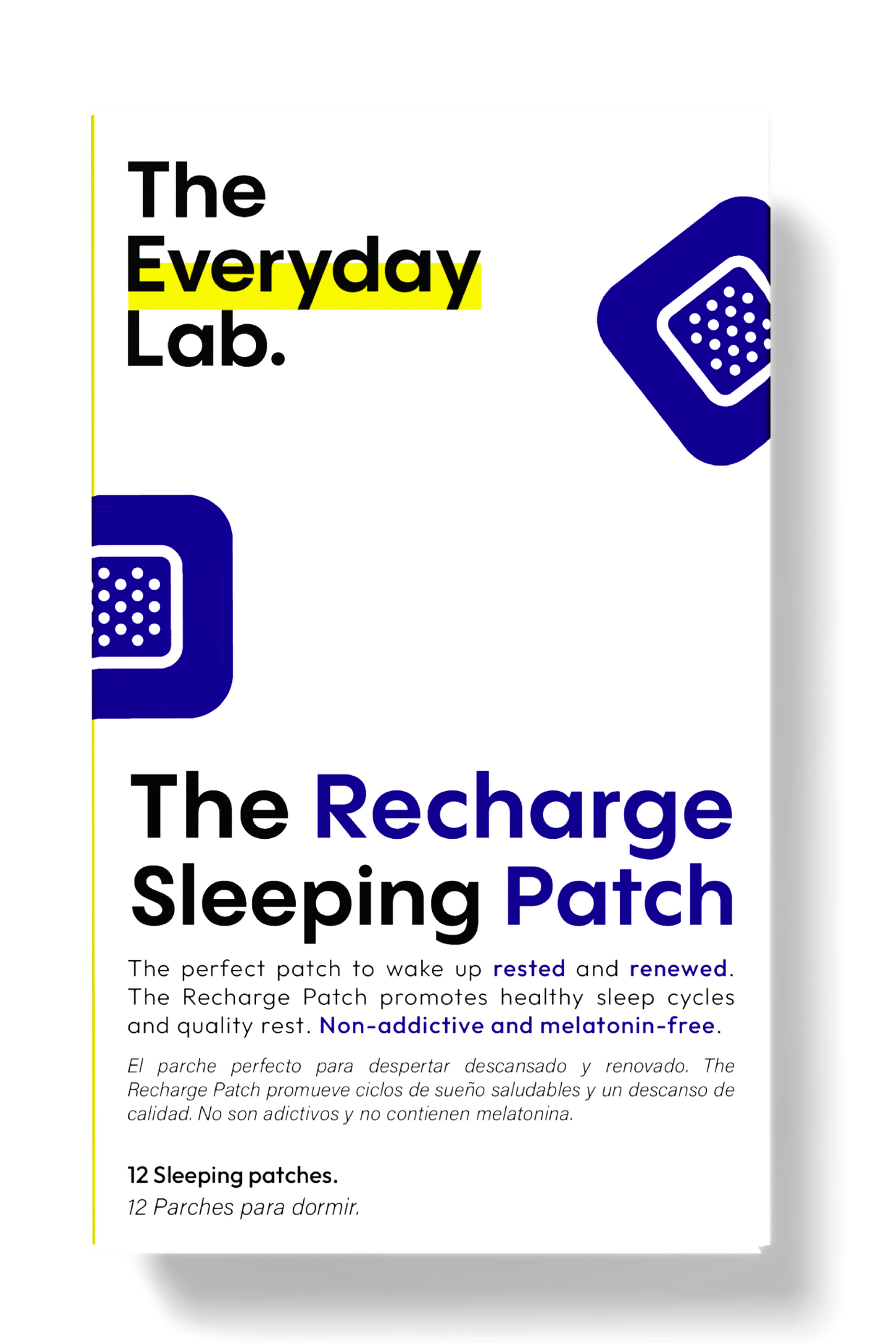 Fotografía del producto de The EveryDay Lab en México del parche para dormir The Recharge Sleeping Patch.